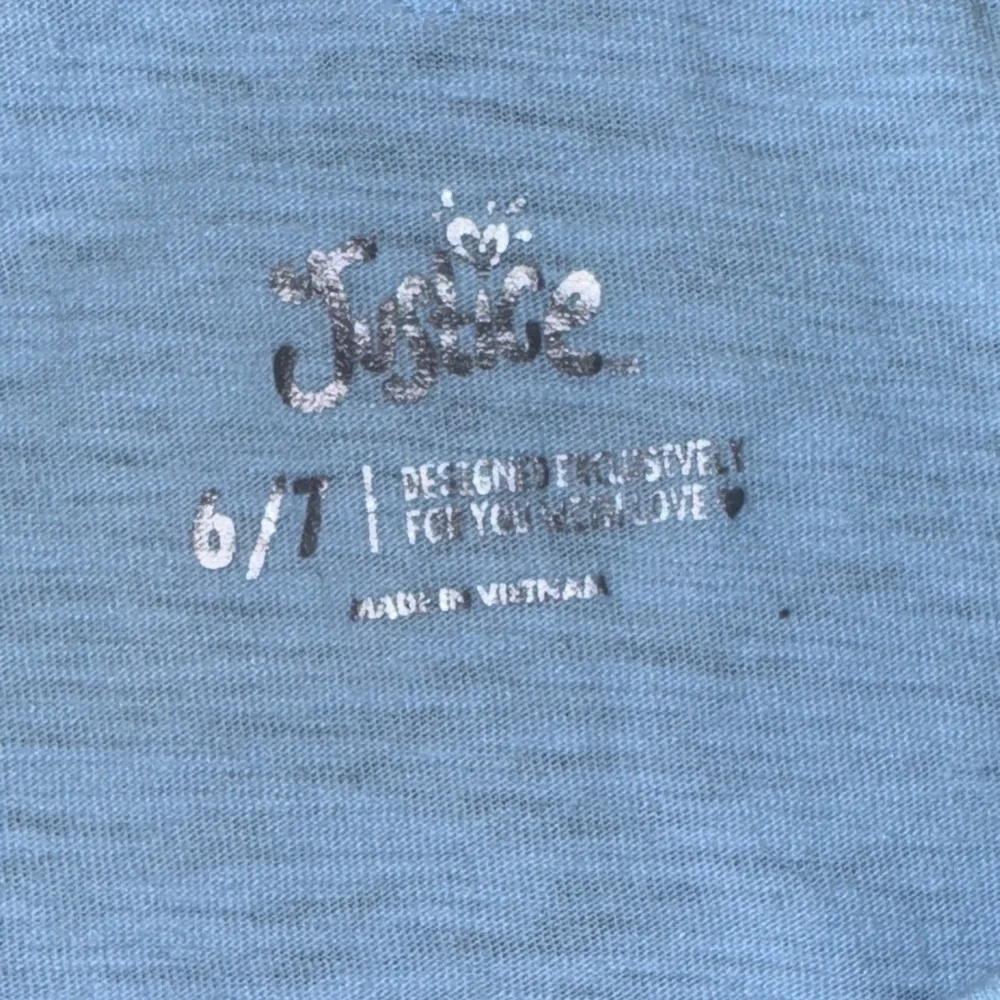 Justice Light Blue Unicorn Tank Top with Lace